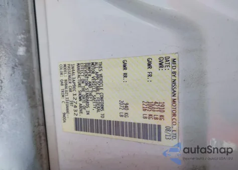 2014 Nissan Altima 2.5 Sv из США, поврежденный, VIN 1N4AL3AP9EC127432